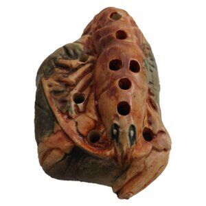 Antique 1920s Weller Pottery Lobster Flower Frog Muskota Glazed Ceramic